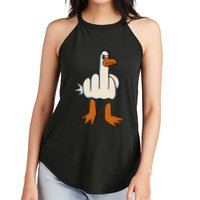 I DonT Give A Duck Middle Finger Funny Offensive Rude Women's Perfect Tri Rocker Tank