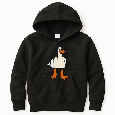 I DonT Give A Duck Middle Finger Funny Offensive Rude Kids Hoodie
