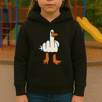 I DonT Give A Duck Middle Finger Funny Offensive Rude Kids Hoodie