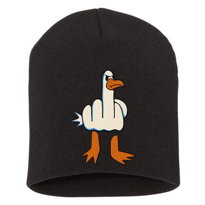 I DonT Give A Duck Middle Finger Funny Offensive Rude Short Acrylic Beanie