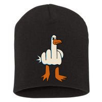 I DonT Give A Duck Middle Finger Funny Offensive Rude Short Acrylic Beanie