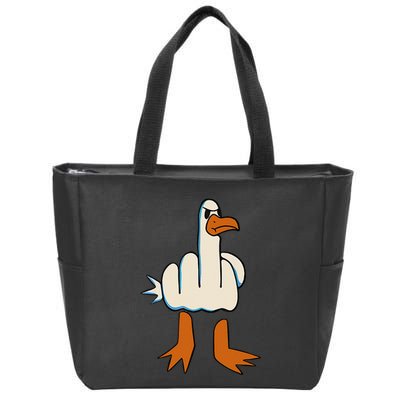 I DonT Give A Duck Middle Finger Funny Offensive Rude Zip Tote Bag