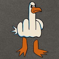 I DonT Give A Duck Middle Finger Funny Offensive Rude Cotton Canvas Backpack