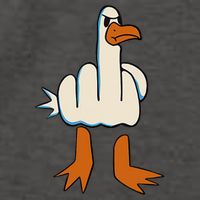 I DonT Give A Duck Middle Finger Funny Offensive Rude Vector Backpack