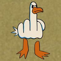 I DonT Give A Duck Middle Finger Funny Offensive Rude Garment-Dyed Women's Muscle Tee