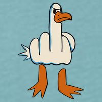 I DonT Give A Duck Middle Finger Funny Offensive Rude Sueded Cloud Jersey T-Shirt