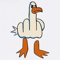 I DonT Give A Duck Middle Finger Funny Offensive Rude Garment-Dyed Sweatshirt