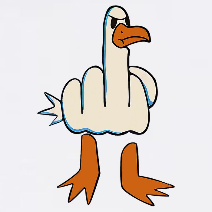 I DonT Give A Duck Middle Finger Funny Offensive Rude Garment-Dyed Sweatshirt