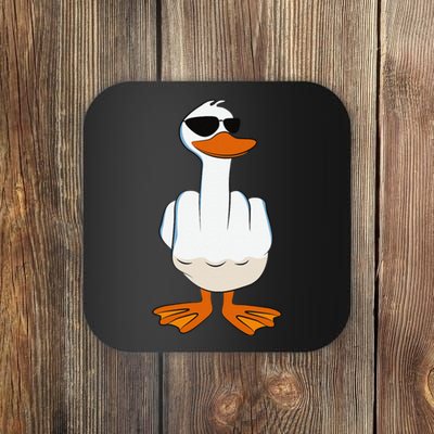 I DonT Give A Duck Funny Middle Finger Offensive Rude Duck Coaster