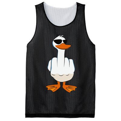 I DonT Give A Duck Funny Middle Finger Offensive Rude Duck Mesh Reversible Basketball Jersey Tank