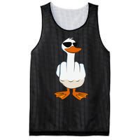 I DonT Give A Duck Funny Middle Finger Offensive Rude Duck Mesh Reversible Basketball Jersey Tank