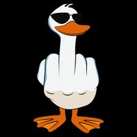I DonT Give A Duck Funny Middle Finger Offensive Rude Duck Mousepad