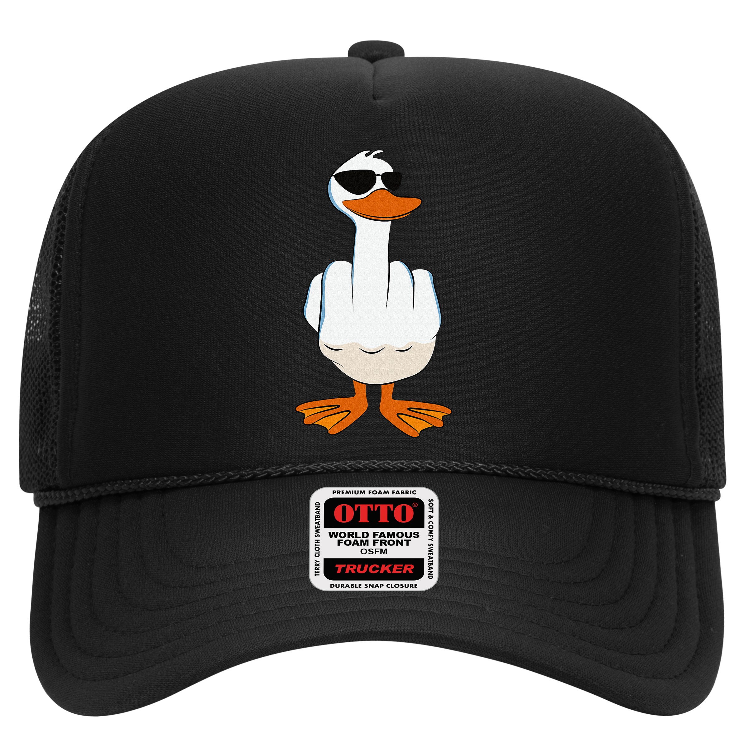 I DonT Give A Duck Funny Middle Finger Offensive Rude Duck Hat