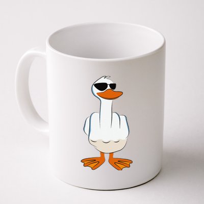 I DonT Give A Duck Funny Middle Finger Offensive Rude Duck Coffee Mug