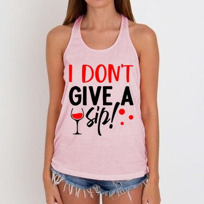 I DonT Give A Sip Women's Knotted Racerback Tank