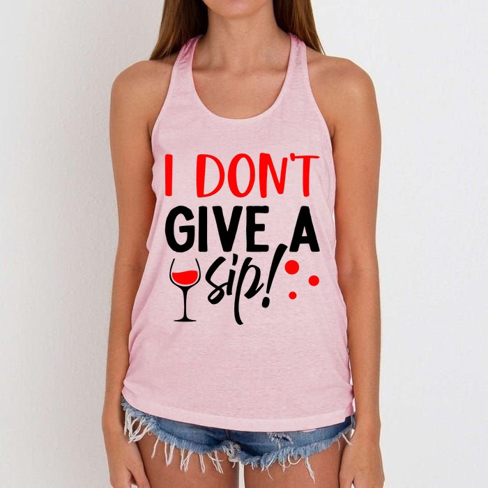 I DonT Give A Sip Women's Knotted Racerback Tank