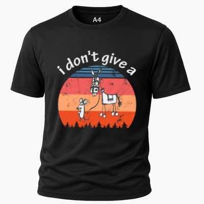 I Don't Give A Rats Ass Mouse Walking Donkey Vintage Retro Performance Shirt