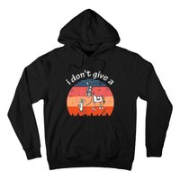 I Don't Give A Rats Ass Mouse Walking Donkey Vintage Retro Hoodie