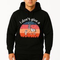 I Don't Give A Rats Ass Mouse Walking Donkey Vintage Retro Hoodie