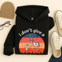 I Don't Give A Rats Ass Mouse Walking Donkey Vintage Retro Hoodie