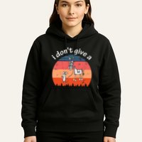 I Don't Give A Rats Ass Mouse Walking Donkey Vintage Retro Hoodie