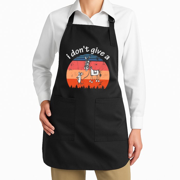 I Don't Give A Rats Ass Mouse Walking Donkey Vintage Retro Apron
