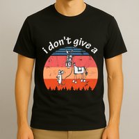I Don't Give A Rats Ass Mouse Walking Donkey Vintage Retro T-Shirt