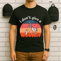 I Don't Give A Rats Ass Mouse Walking Donkey Vintage Retro T-Shirt