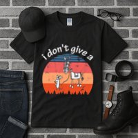 I Don't Give A Rats Ass Mouse Walking Donkey Vintage Retro Tall T-Shirt