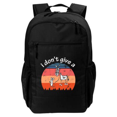 I Don't Give A Rats Ass Mouse Walking Donkey Vintage Retro Backpack