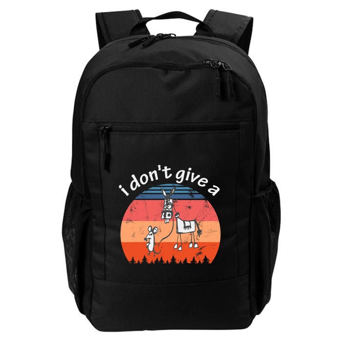 I Don't Give A Rats Ass Mouse Walking Donkey Vintage Retro Backpack