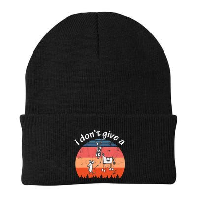 I Don't Give A Rats Ass Mouse Walking Donkey Vintage Retro Beanie