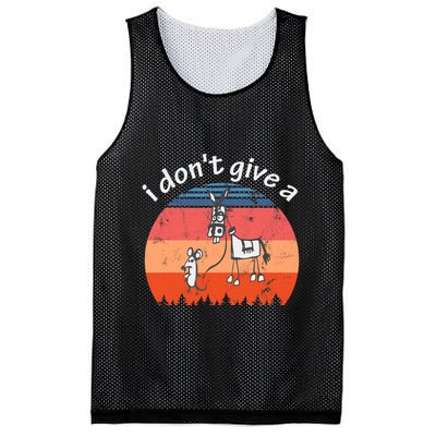 I Don't Give A Rats Ass Mouse Walking Donkey Vintage Retro Mesh Reversible Basketball Jersey Tank