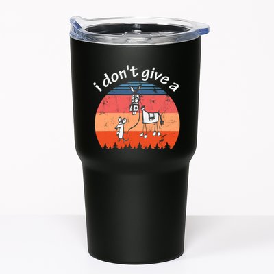 I Don't Give A Rats Ass Mouse Walking Donkey Vintage Retro Tumbler
