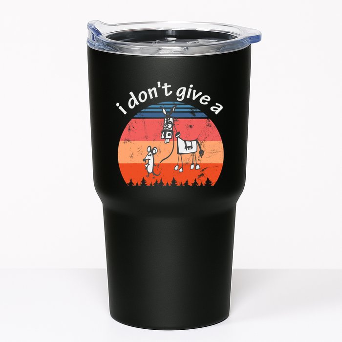 I Don't Give A Rats Ass Mouse Walking Donkey Vintage Retro Tumbler