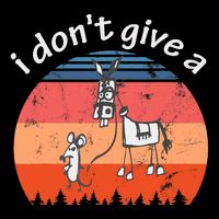 I Don't Give A Rats Ass Mouse Walking Donkey Vintage Retro Poster