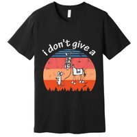 I Don't Give A Rats Ass Mouse Walking Donkey Vintage Retro Premium T-Shirt
