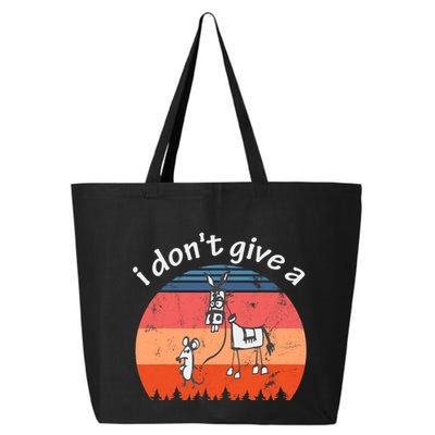 I Don't Give A Rats Ass Mouse Walking Donkey Vintage Retro 25L Jumbo Tote