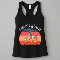 I Don't Give A Rats Ass Mouse Walking Donkey Vintage Retro Womens Tank Top