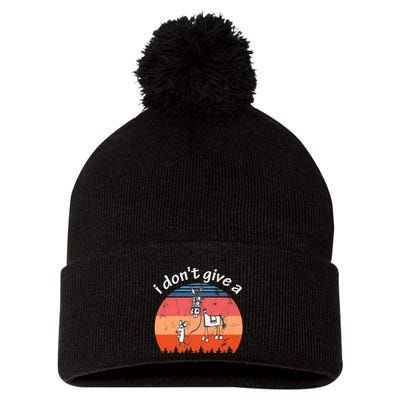 I Don't Give A Rats Ass Mouse Walking Donkey Vintage Retro Pom Pom 12in Knit Beanie