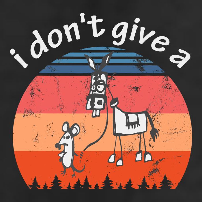I Don't Give A Rats Ass Mouse Walking Donkey Vintage Retro Trucker Hat