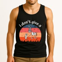 I Don't Give A Rats Ass Mouse Walking Donkey Vintage Retro Tank Top