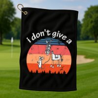 I Don't Give A Rats Ass Mouse Walking Donkey Vintage Retro Golf Towel