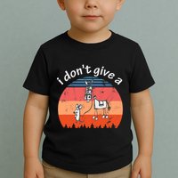 I Don't Give A Rats Ass Mouse Walking Donkey Vintage Retro Toddler T-Shirt