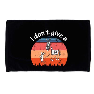 I Don't Give A Rats Ass Mouse Walking Donkey Vintage Retro Microfiber Hand Towel