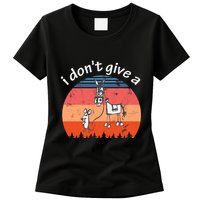 I Don't Give A Rats Ass Mouse Walking Donkey Vintage Retro Womens T-Shirt