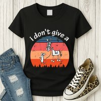 I Don't Give A Rats Ass Mouse Walking Donkey Vintage Retro Womens T-Shirt