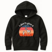 I Don't Give A Rats Ass Mouse Walking Donkey Vintage Retro Kids Hoodie