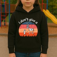 I Don't Give A Rats Ass Mouse Walking Donkey Vintage Retro Kids Hoodie