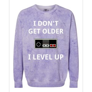 I Dont Get Older I Level Up Video Games Gaming Gift Colorblast Crewneck Sweatshirt